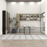 150″ Adjustable Safety Gate with 6 Panels – Steel Barrier for Stairs, Pets & Restricted Areas