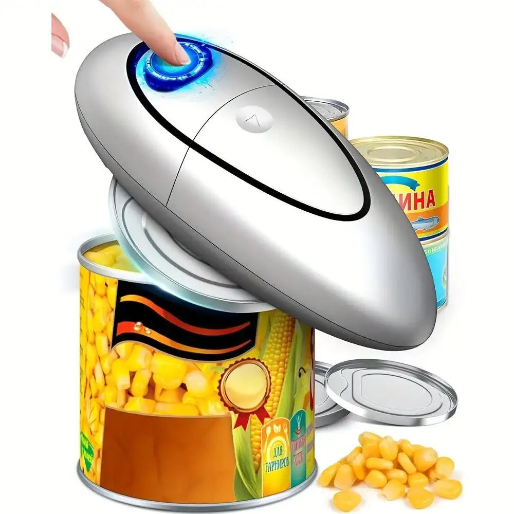 [Electric Can Opener] Hand-Free Electric Can Opener - Easy Open Any Can Sizes with Smooth Edge - Food-Safe Portable Battery Operated - PulinGO