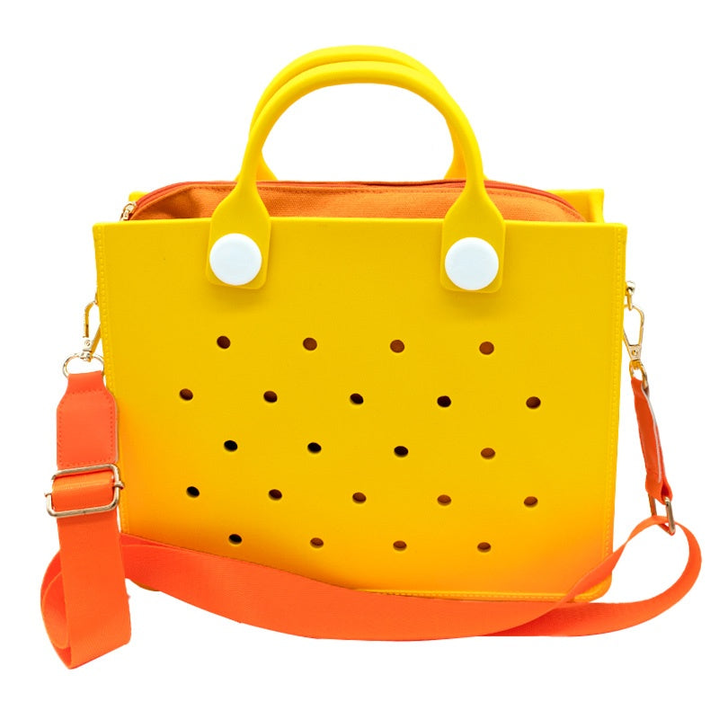 Waterproof EVA Tote Bag 👜 Women’s Handbag with Shoulder Strap – Stylish Beach & Everyday Tote