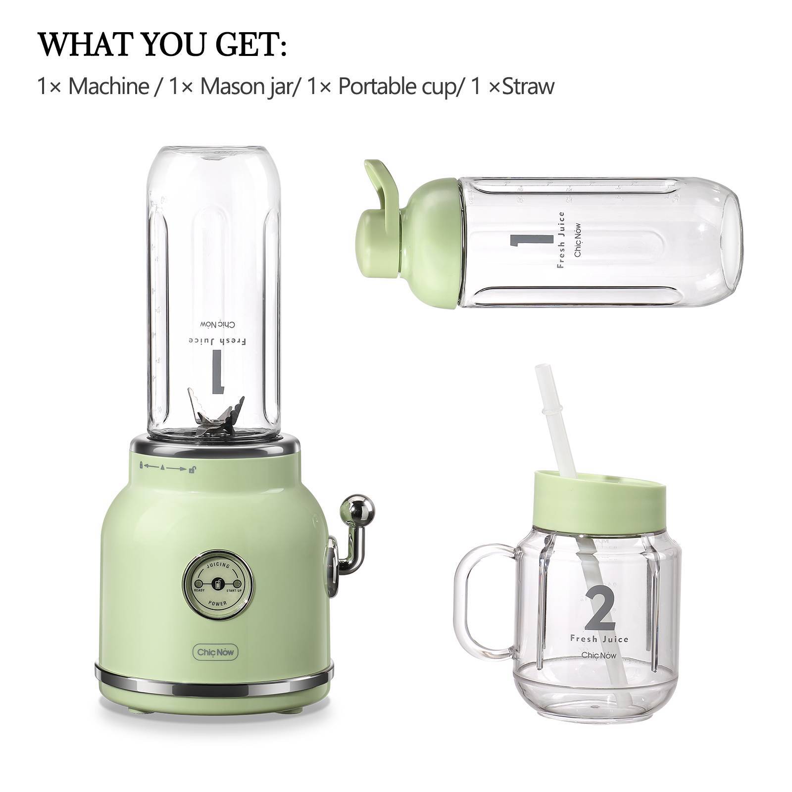Personal Blender for Shakes & Smoothies 🍓 with 20.3oz Travel Cup & Lid – Portable & Powerful
