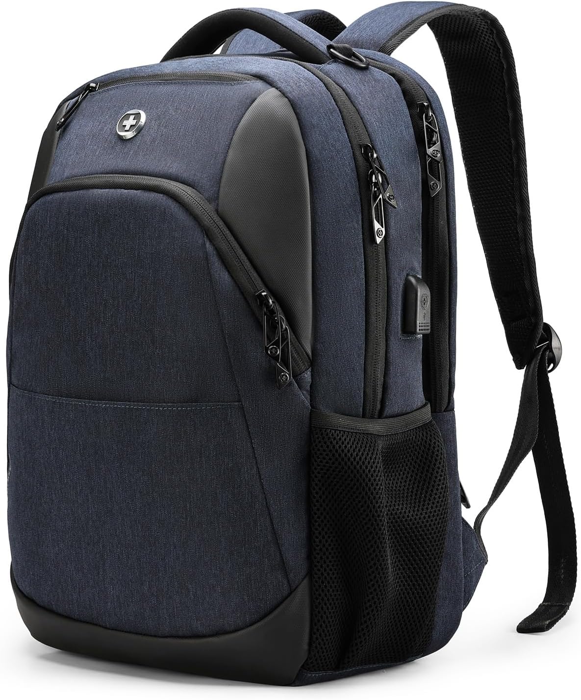 Design Travel Laptop Backpack with RFID Protection & USB Charging – 16″ College & Business Backpack (Black)