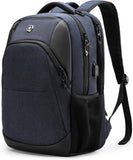 Design Travel Laptop Backpack with RFID Protection & USB Charging – 16″ College & Business Backpack (Black)