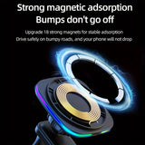 15W Qi Fast Wireless Car Charger Mount - Auto-Clamping Air Vent & Dashboard Phone Holder