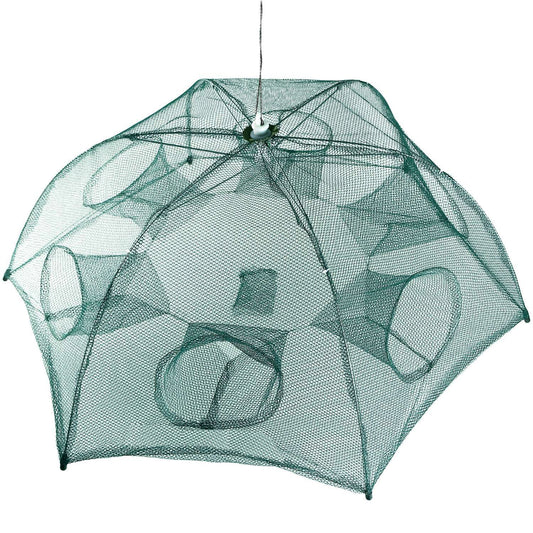 Foldable Fishing Bait Trap - 6-Hole Automatic Net for Shrimp, Crab, Minnow & Crawfish
