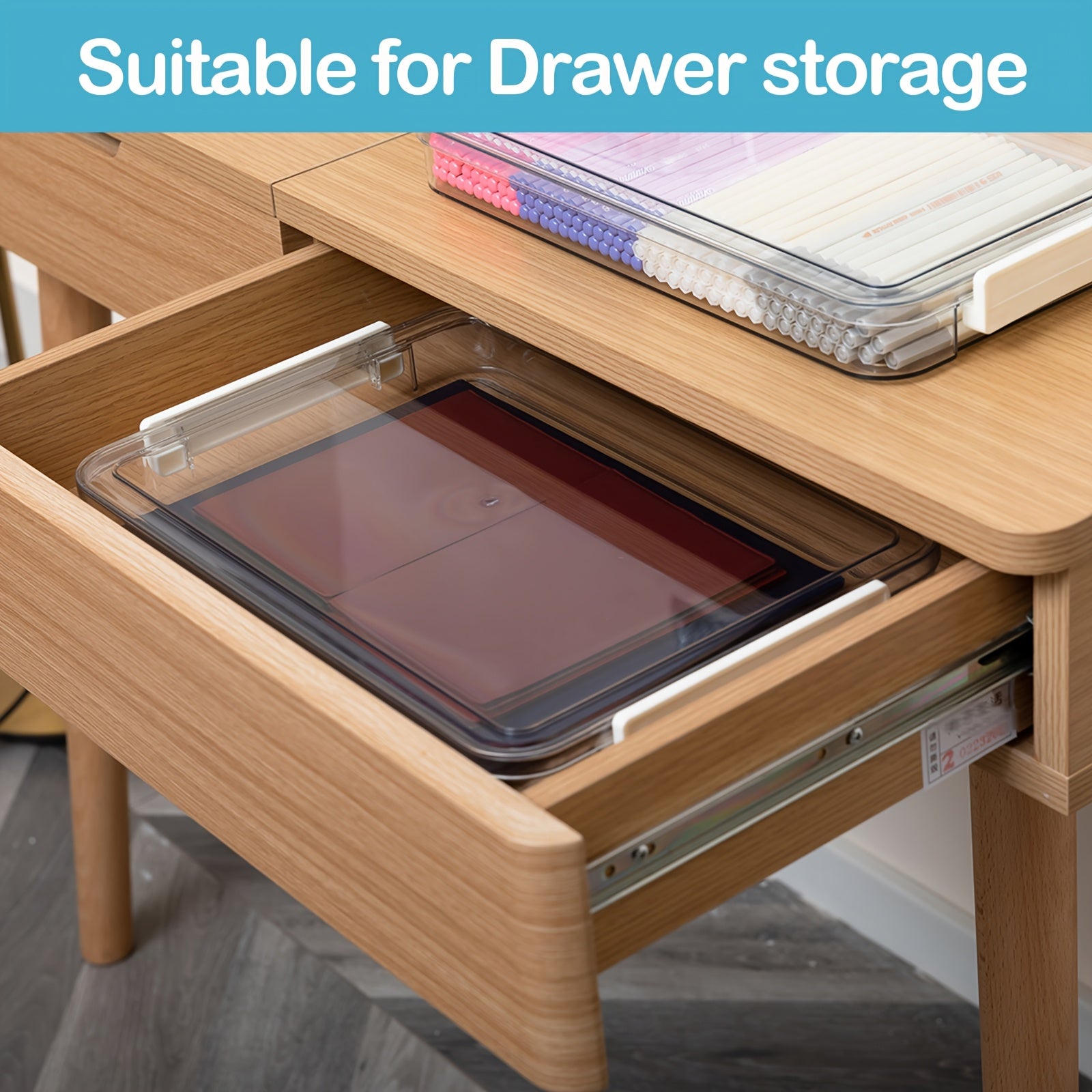 5-Piece Clear Plastic File Storage Boxes with Lids – Portable Stackable Organizer for Tools, Jewelry & Craft Supplies 🎨