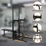 Power Tower Parallel Bar Station with Bench & Chin-Up Bar – Full Body Strength Training Home Gym 🏋️‍♂️🔥