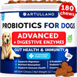 Probiotics for Dogs – Digestive Enzymes & Prebiotics for Gut Health, Allergy Relief, Yeast Balance & Immunity