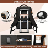 Large Carry-On Travel Backpack – TSA/Personal-Item Compatible, Fits 17″ Laptop, USB Port & 3 Packing Cubes 🧳
