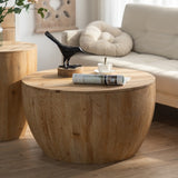 Vintage Industrial Nesting Coffee Table Set - Bucket Style Tables with Lift-Top Storage