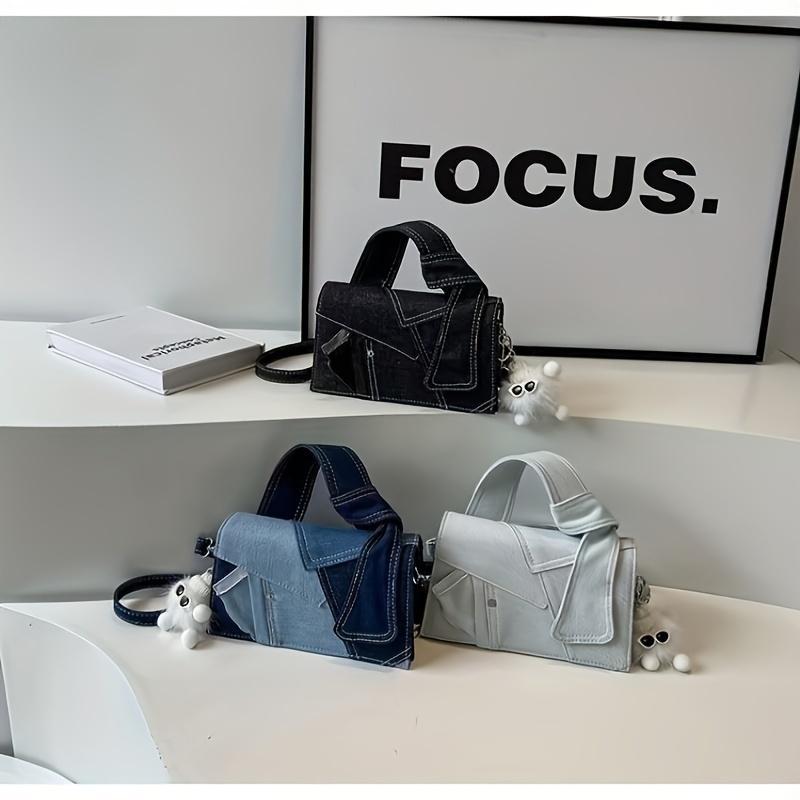 Women’s Quilted Denim Crossbody Bag 💎 Stylish Chain Shoulder Purse – Chic Evening & Casual Bag