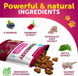 Dog UTI Treatment Cranberry Supplement – Bladder Control & Kidney Support Soft Chews with Fish Oil