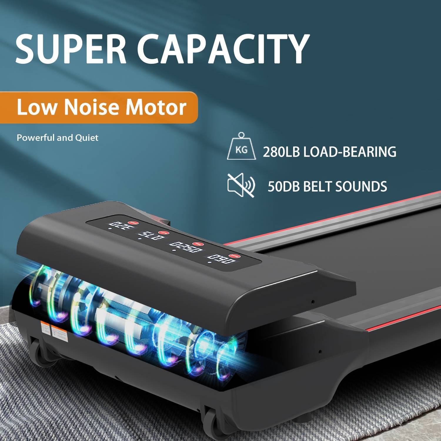 Under Desk Treadmill Walking Pad | Compact Electric Walking Machine for Home & Office Fitness 🏃‍♂️💻