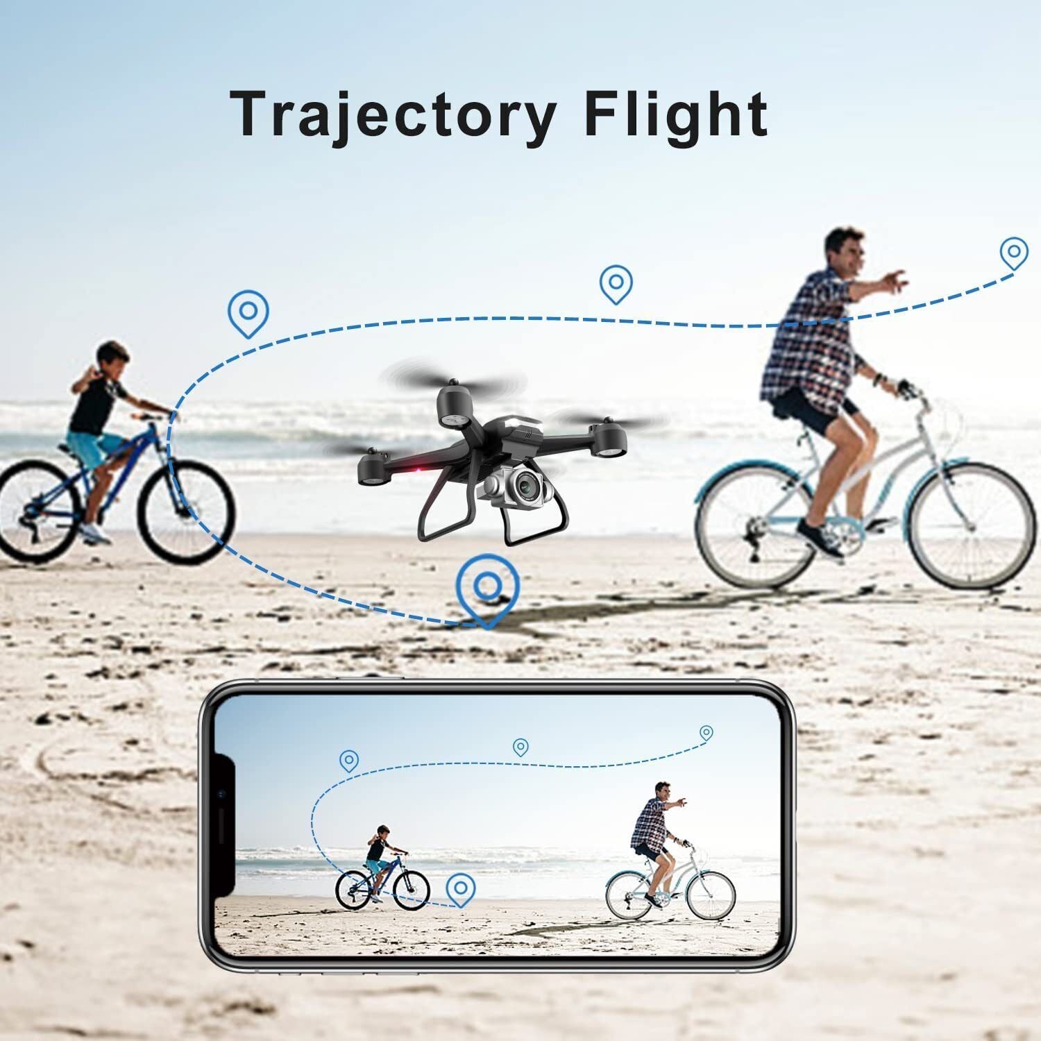 V14 Professional Drone with 6K HD Dual Camera - GPS Brushless RC Quadcopter