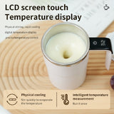 Automatic Self-Stirring Stainless Steel Coffee Cup – Smart Mug with Lid, LED Temperature Display, Rechargeable