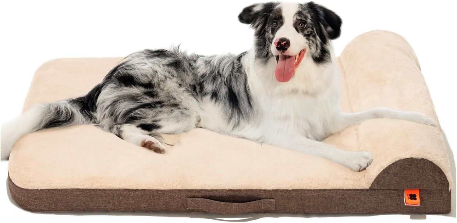 Mewoofun Orthopedic Dog Bed – Large Egg Crate Foam Sofa with Waterproof Lining, Washable Cover & Non-Slip Bottom