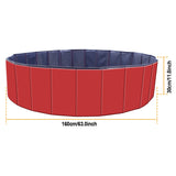 Foldable Pet Swimming Pool – 160×30 cm Heavy-Duty PVC Splash Pool for Dogs & Cats