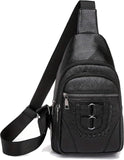 Men’s & Women’s Retro Leather Crossbody Chest Bag 🎒 – Vintage Style Sling Shoulder Bag