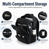 30L Reflective Travel Laptop Backpack with USB Port – Fits 17.3-Inch Laptops