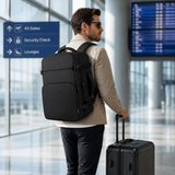 TSA-Friendly Carry-On Travel Backpack with 15.6-Inch Laptop Compartment & Wet Pocket – Black