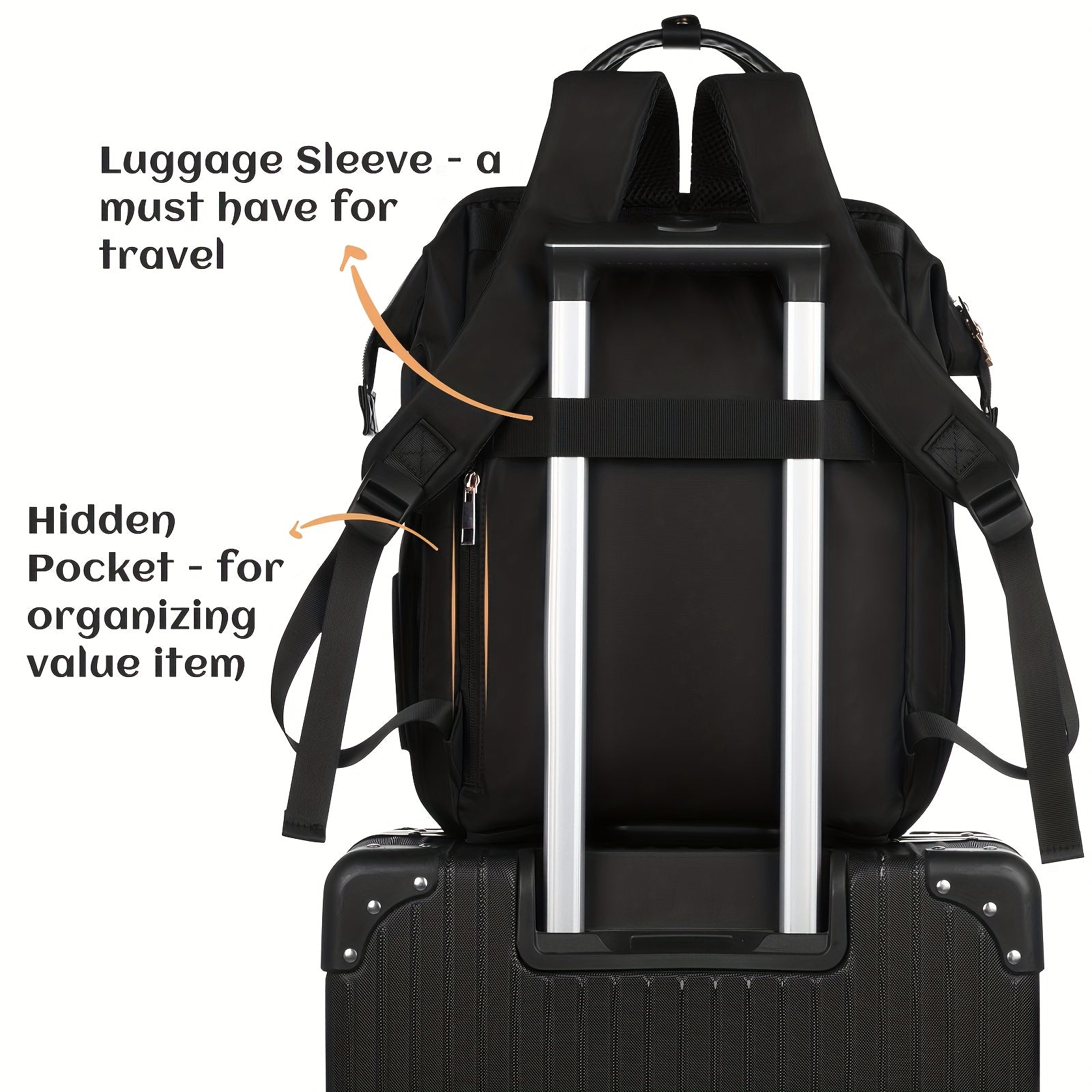 YAMTION High-Quality Women’s Laptop Backpack – Oxford Fabric, Soft-Shell, Multi-Compartment Bookbag for College, Travel & Office 👜