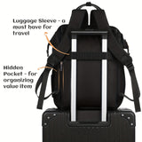 YAMTION High-Quality Women’s Laptop Backpack – Oxford Fabric, Soft-Shell, Multi-Compartment Bookbag for College, Travel & Office 👜