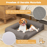 36" Orthopedic Dog Bed – Supportive Foam Mattress with Washable Removable Cover & Non-Slip Base for Medium & Large Dogs