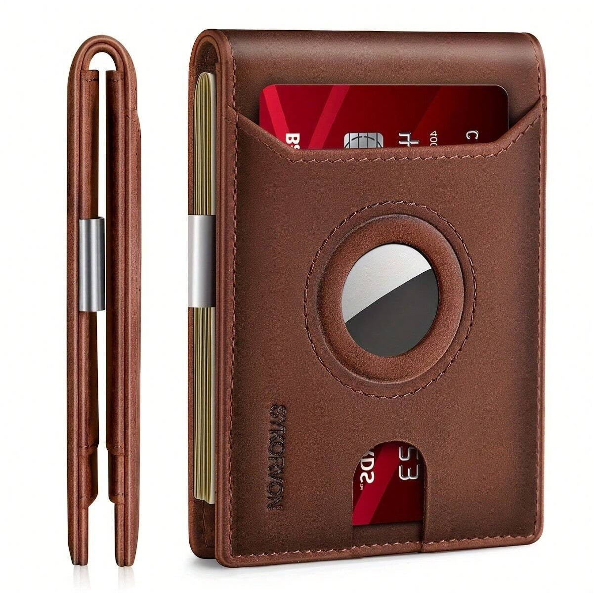 Minimalist & Smart AirTag Leather Wallet