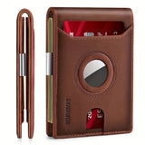 Minimalist & Smart AirTag Leather Wallet