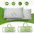 Bamboo Memory Foam Pillow – Cooling Shredded Memory Foam with Washable Bamboo-Blend Cover, Removable and Hypoallergenic