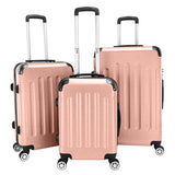 3-in-1 ABS Hard Shell Luggage Set – Lightweight Spinner Trolley Case (20", 24", 28")