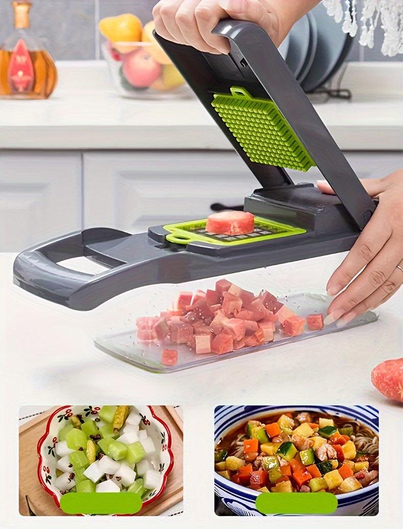 16-in-1 Vegetable Chopper Set – Multi-Blade Slicer with Container & Peeler - PulinGO