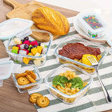 8pcs Glass Meal Prep Containers – Airtight, Leak-Proof, Microwave & Freezer Safe - PulinGO
