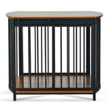 31.5" Wooden Furniture-Style Dog Crate – Double Door Indoor Kennel & End Table