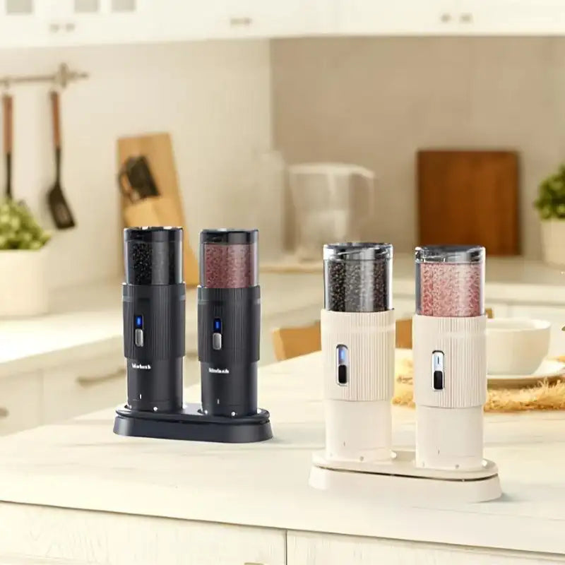 Electric Salt and Pepper Grinder Set – USB Rechargeable, Adjustable Ceramic Mills - PulinGO