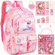 Sanrio Hello Kitty Girls Backpack & Duffel Bag Set – Pastel Pink Large-Capacity School Bag + Travel Luggage