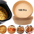 200-Pack Air Fryer Disposable Paper Liners – 6.3" Round, Non-Stick, Oil-Proof, Heat Resistant Parchment Papers