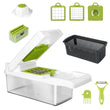 12-in-1 Vegetable Chopper with Container – Multifunctional Slicer, Dicer, Grater, Peeler & Kitchen Tool Set