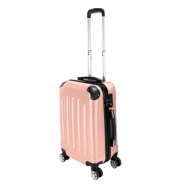 3-in-1 ABS Hard Shell Luggage Set – Lightweight Spinner Trolley Case (20", 24", 28")