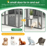 Luxury Cat Cage – Outdoor Wooden Cat Fence Patio & Large Running House with Platforms, Shelter & Weather-Resistant Design