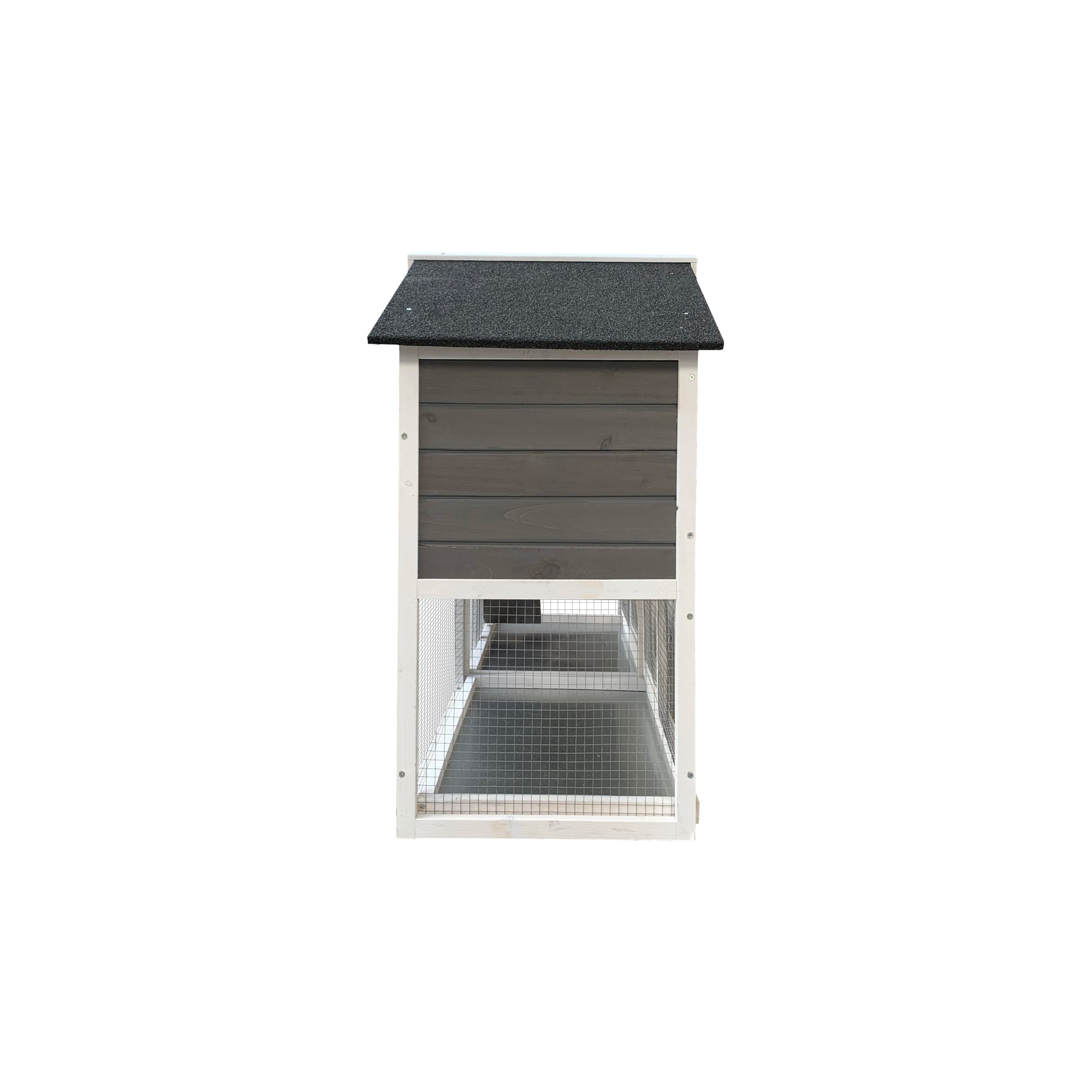 Wooden Outdoor Rabbit Hutch with Detachable Pallet Ramp & Walking Cage – Weatherproof Small Animal House for Rabbits, Guinea Pigs & Ferrets