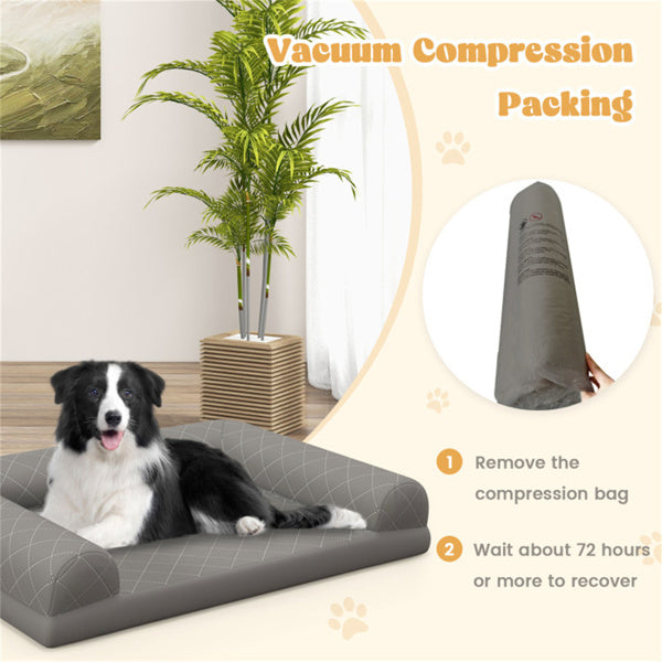 36" Orthopedic Dog Bed – Supportive Foam Mattress with Washable Removable Cover & Non-Slip Base for Medium & Large Dogs