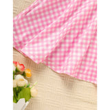 Sweet Baby Toddler Girls Short Sleeve Letter & Heart Print Doll Collar Dress with Matching Headband