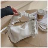 Women’s Pleated Shoulder Bag – Fairy Student Underarm Handbag for Daily Use