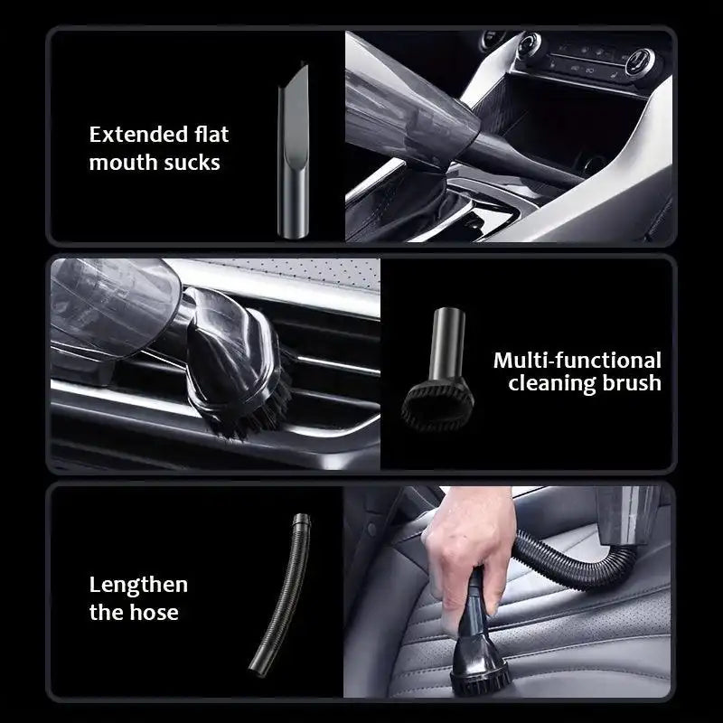 Car Vacuum Cleaner, Used for Dry And Wet Cleaning, Handheld Vacuum Cleaner, Easy to Clean Pet Hair - Keyboard Cleaning, Multi Scenario Use - PulinGO