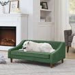 Durable Elevated Dog Sofa Bed – Modern Irregular Armrest Design with Soft Cushion for Comfortable Pet Lounging