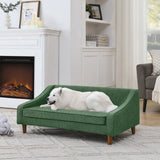 Durable Elevated Dog Sofa Bed – Modern Irregular Armrest Design with Soft Cushion for Comfortable Pet Lounging