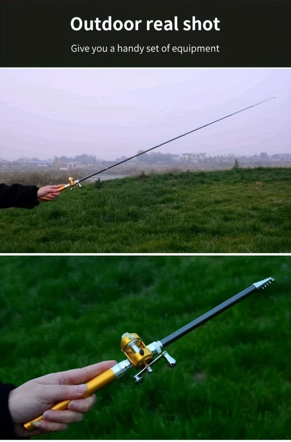 Pocket Pen Fishing Rod & Reel Combo - Mini Telescopic Fishing Pole Kit