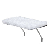 Wall-Mounted Cat Window Perch Seat – Upholstered MDF & Iron, White