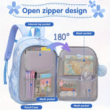 Sanrio Cinnamoroll Cartoon Shoulder Bag & Travel Backpack Set – Includes Plush Pendant, 2 Badges & Stationery, Ultra-Lightweight for New Semester 🎒✨