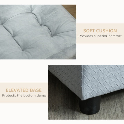 Luxury Small Dog Bed – Plush Sofa-Style Pet Couch with Hidden Storage, Washable Cushion & Non-Slip Base